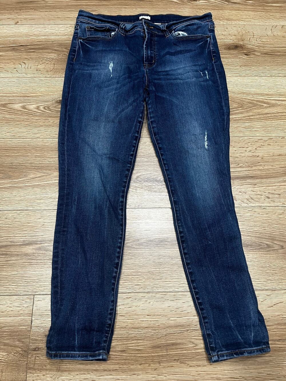 J.Crew Womens Jeans Size 31 Blue Distressed Stretch Denim (A97)